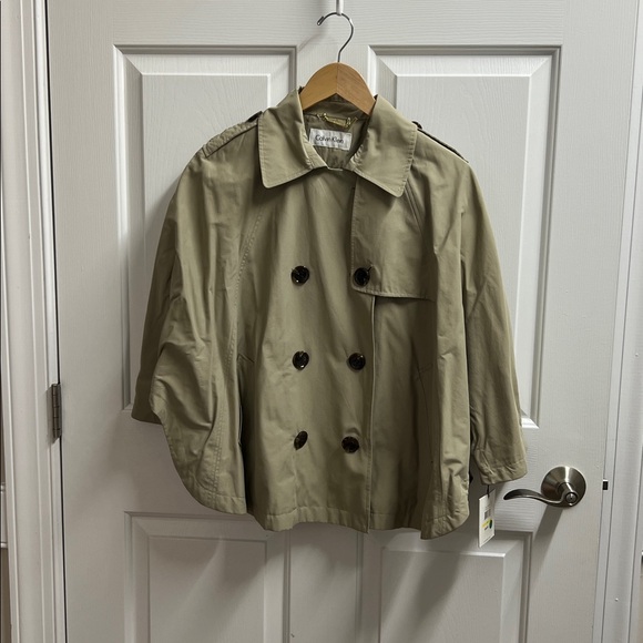 Calvin Klein women’s Tan Cape Coat jacket new $200 size medium M - Picture 1 of 7